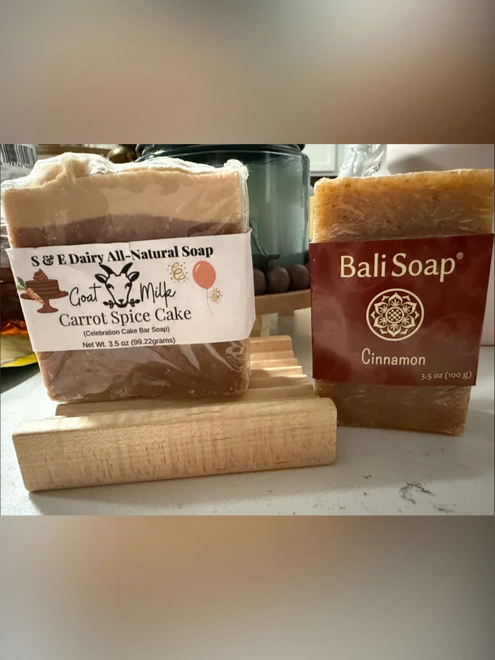 Goat Milk Carrot Spice Cake All-Natural Soap - Cream & Brown